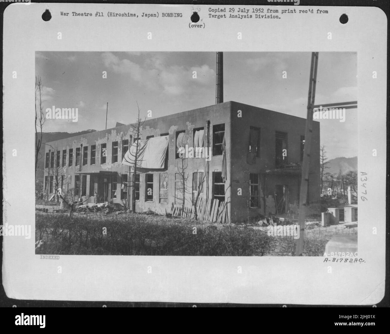Résultats des bombardements atomiques à Hiroshima, au Japon. 1945. Banque D'Images
