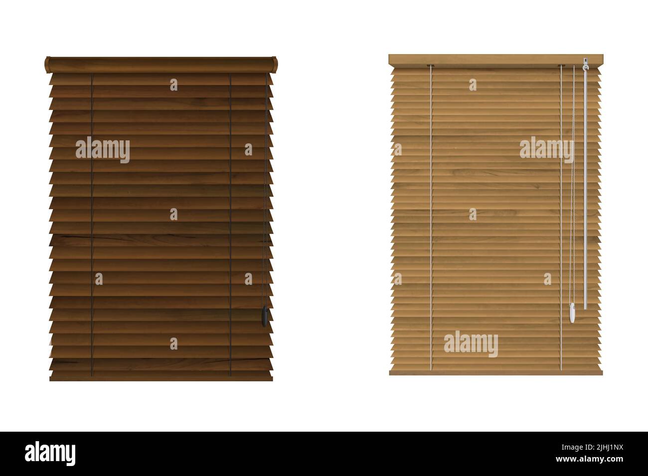 Stores en bois pour fenêtres - 45 cm/60 cm/80 cm/110 cm/160 cm - Lattes en bois massif de 50 mm