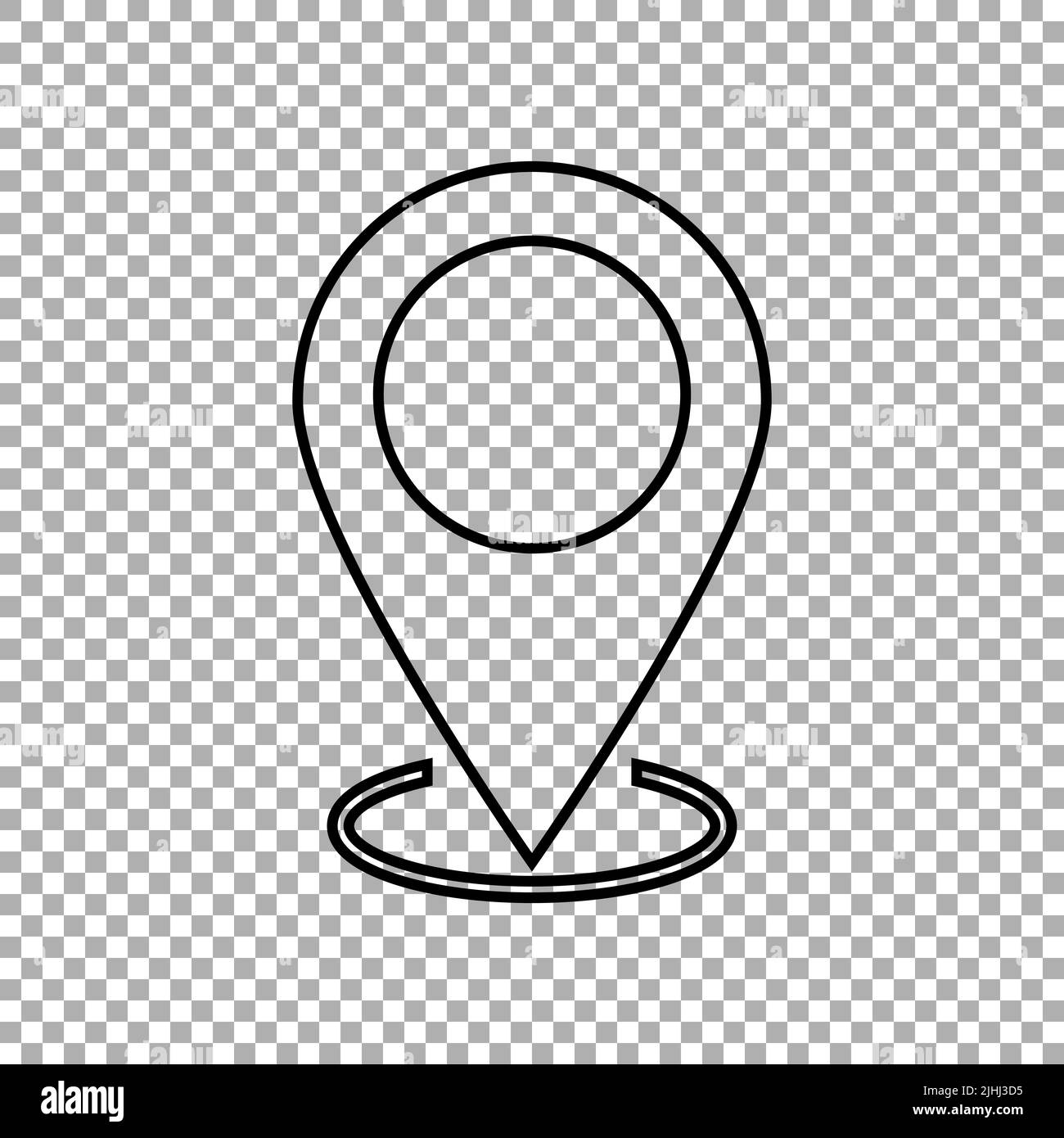 Icône de position, symbole de marqueur gps, icône de carte Illustration de Vecteur