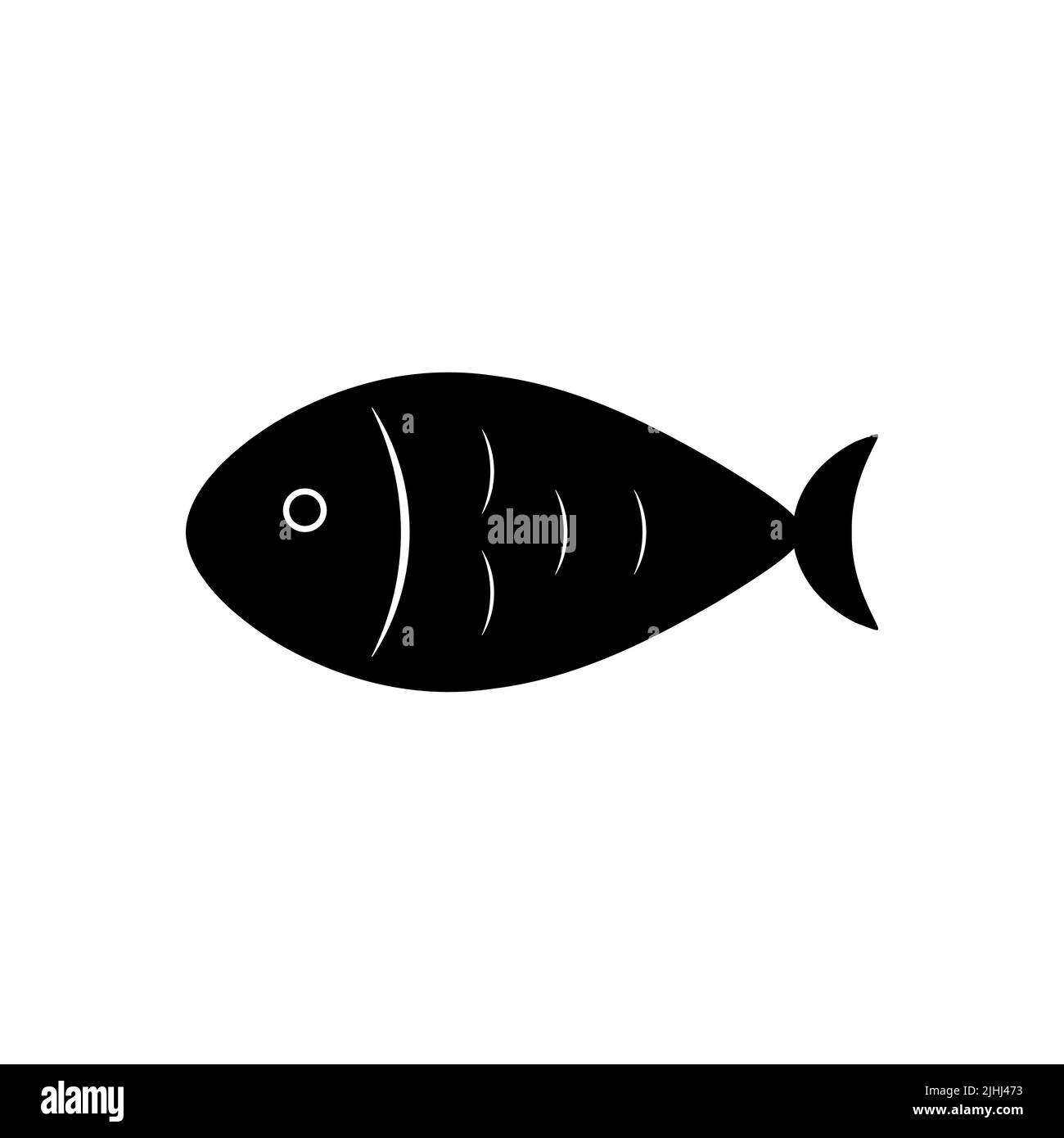 Icône poisson isolée sur fond blanc. Illustration vectorielle Illustration de Vecteur