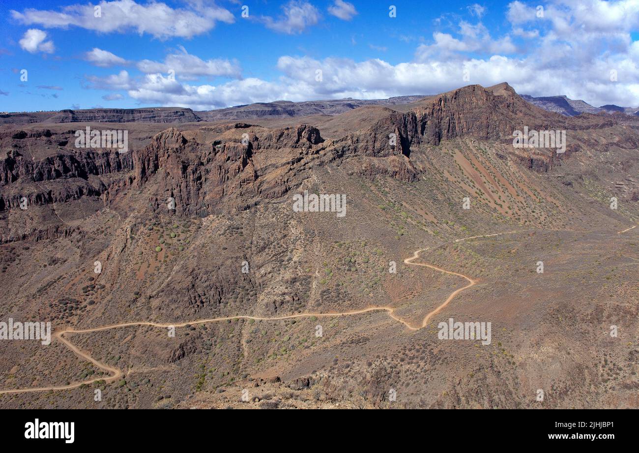 Vue du point de vue Mirador de Tonte, Grand Canary, îles Canaries, Espagne, Europe Banque D'Images