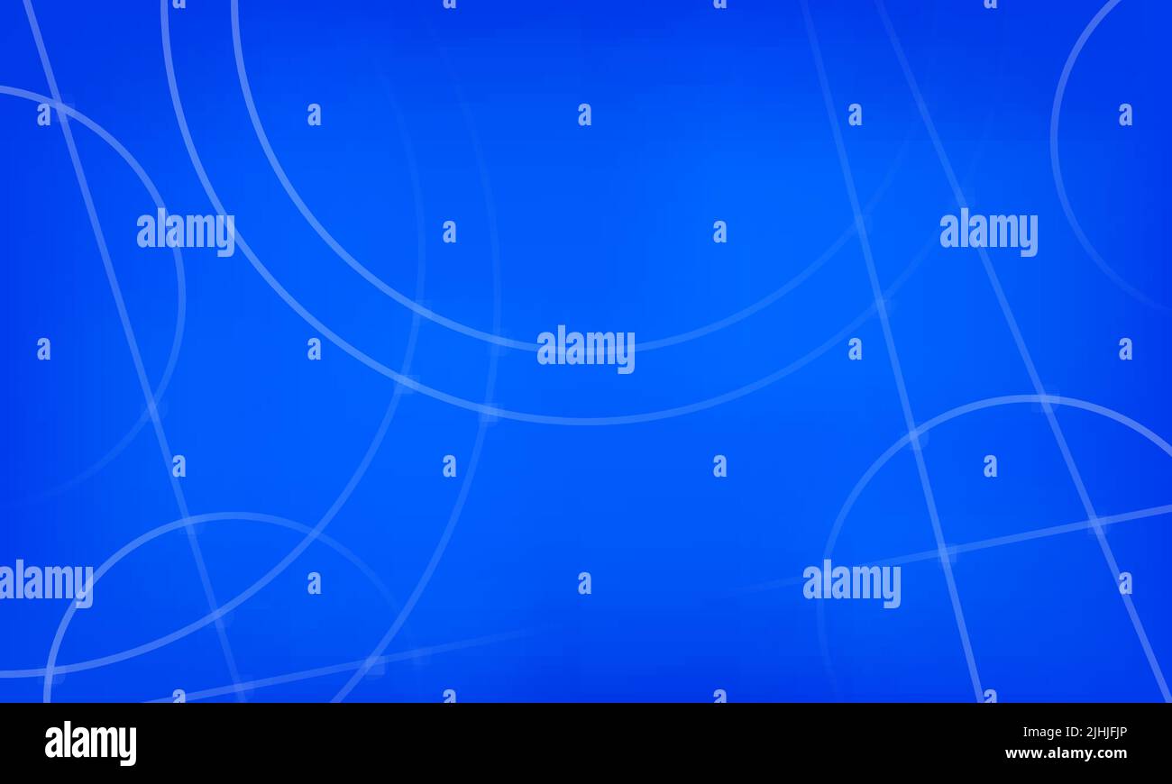 Arrière-plan géométrique abstrait - bleu avec des lignes et des cercles brillants Illustration de Vecteur