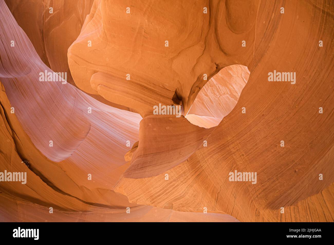 Eye of the Eagle dans Lower Antelope Canyon, Arizona, États-Unis. Banque D'Images