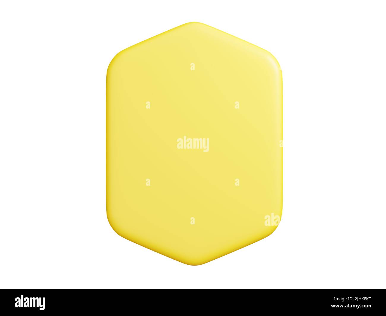 Plaque de bannière 3D rendu - plaque jaune rectangulaire avec espace vide pour le texte pour la promotion et l'affiche publicitaire Banque D'Images