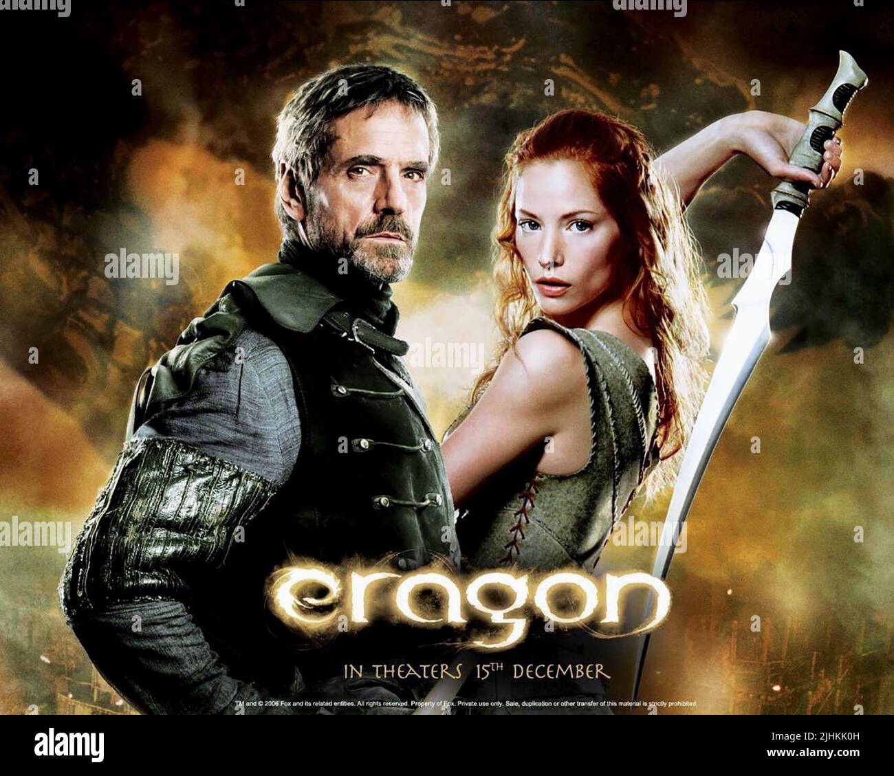 JEREMY FERS, AFFICHE DE SIENNA GULORY, ERAGON, 2006 Banque D'Images