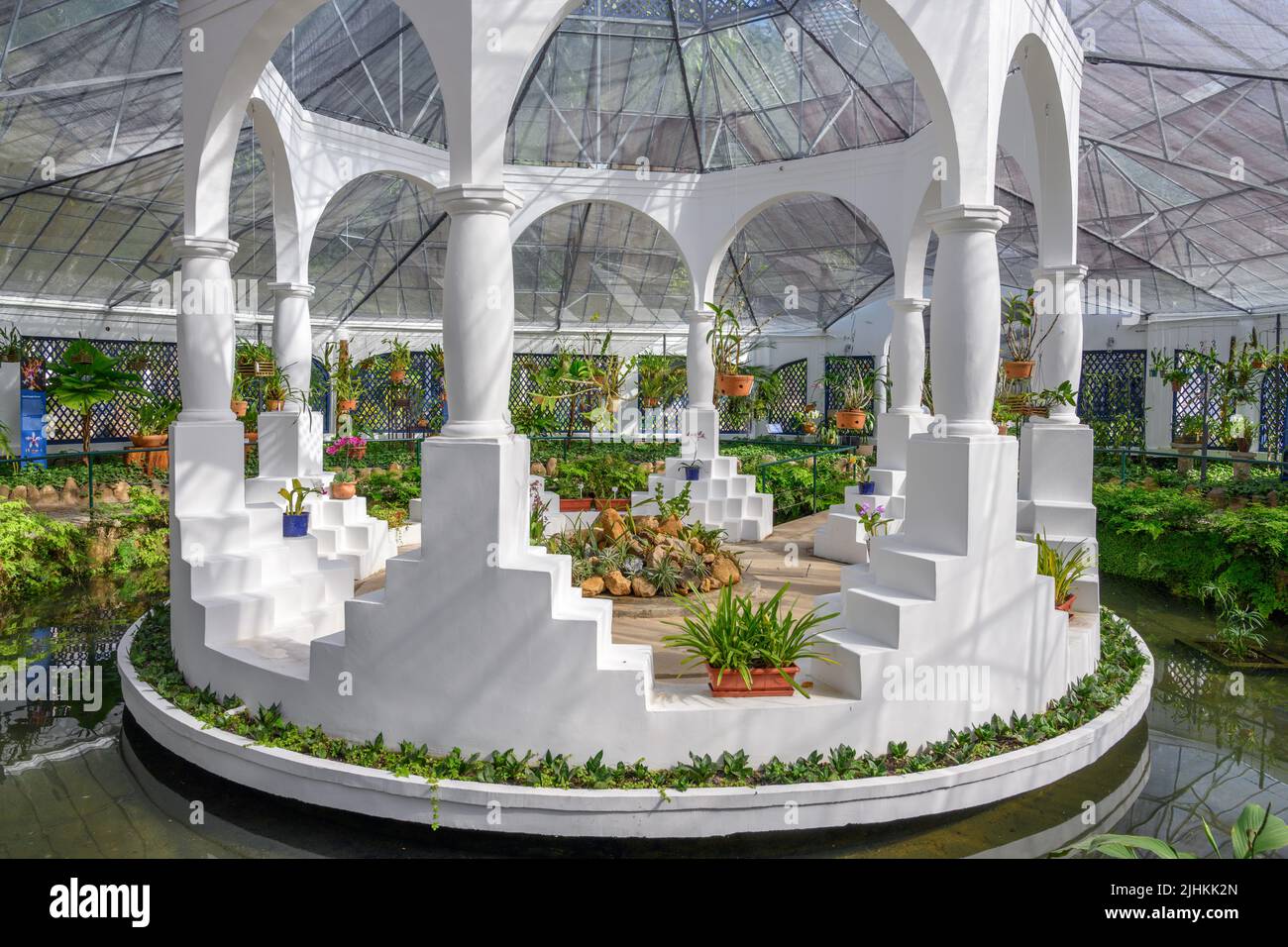 La Maison Orchidée (Orquidário), Jardim Botannico do Rio de Janeiro (jardin botanique de Rio de Janeiro), Rio de Janeiro, Brésil Banque D'Images