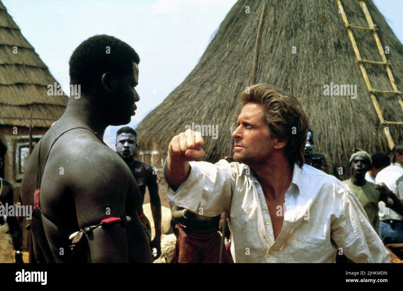 MICHAEL DOUGLAS, LE JOYAU DU NIL, 1985 Banque D'Images