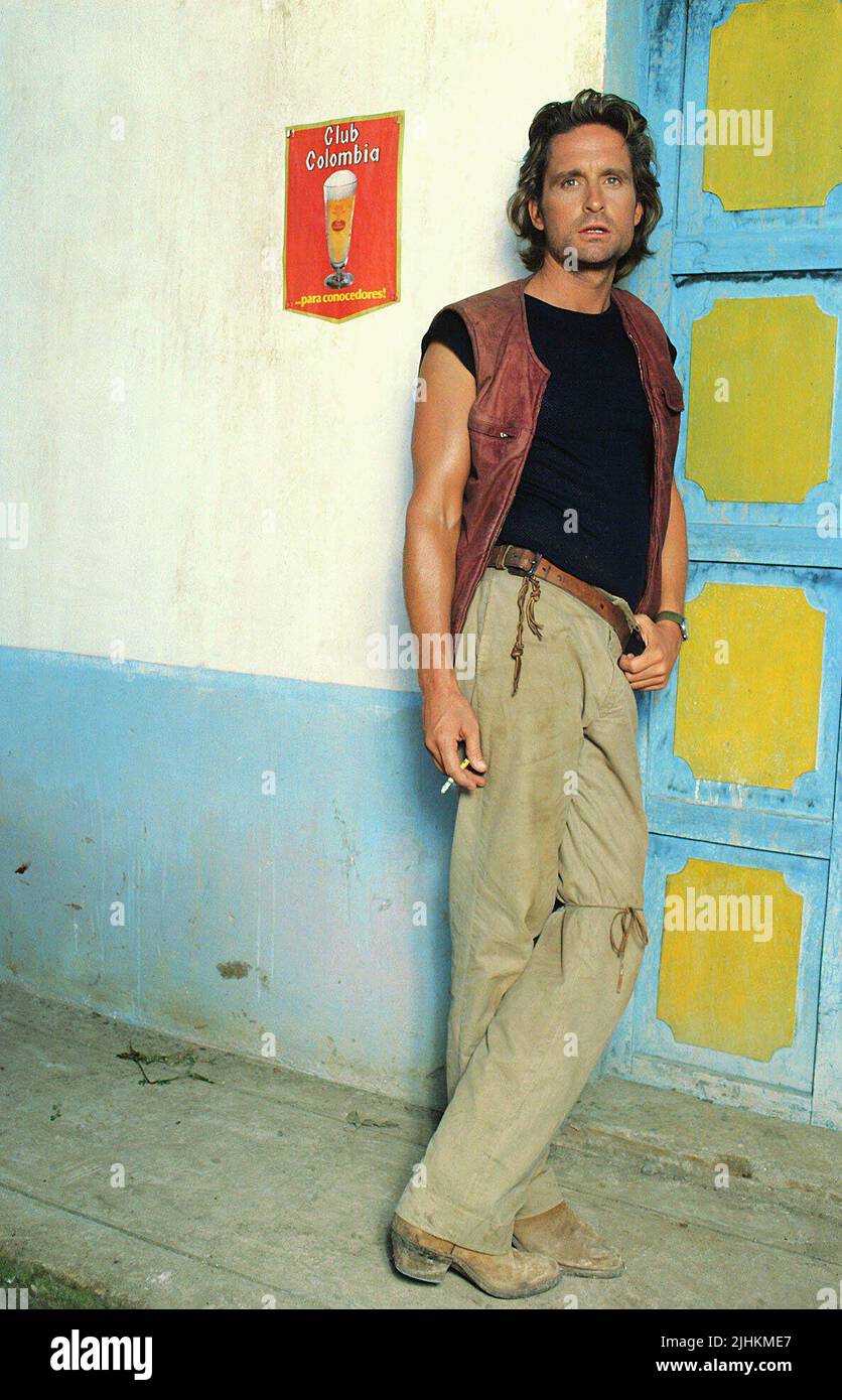 MICHAEL DOUGLAS, ROMANCING THE STONE, 1984 Banque D'Images