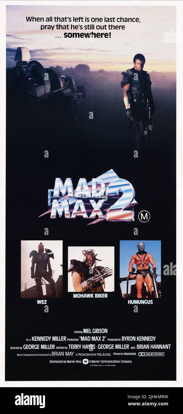L'affiche de film, MAD MAX 2 : THE ROAD WARRIOR, 1981 Banque D'Images