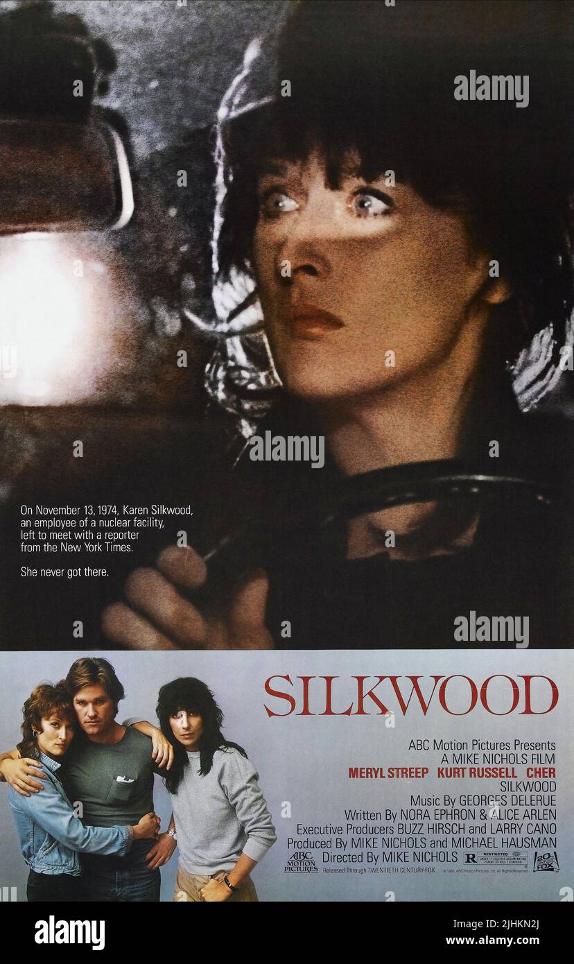 AFFICHE DE FILM MERYL STREEP, SILKWOOD, 1983 Banque D'Images