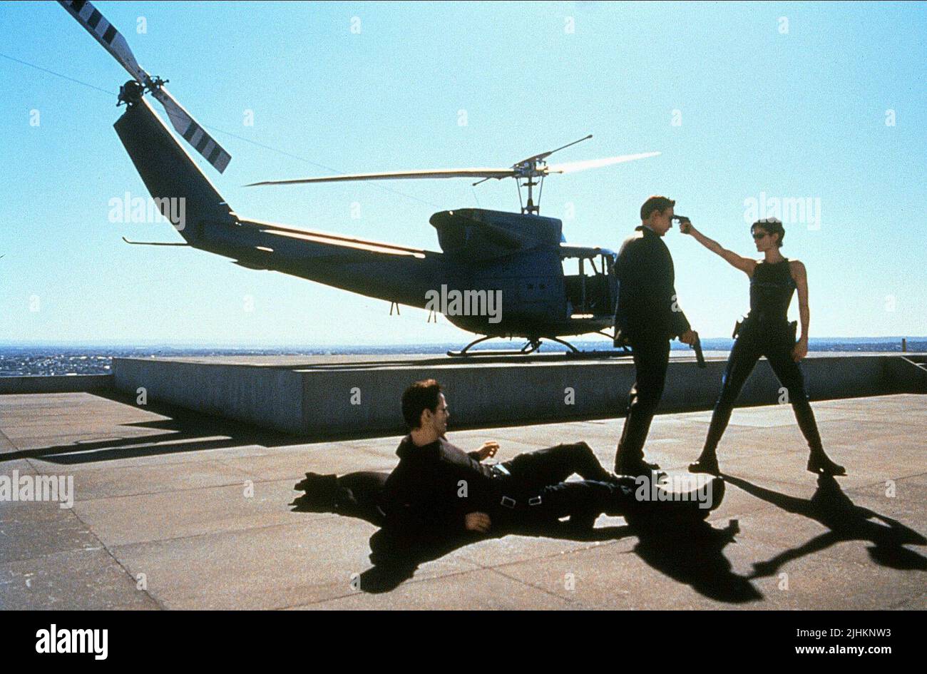 KEANU REEVES, Carrie-ANNE MOSS, LA MATRICE, 1999 Banque D'Images