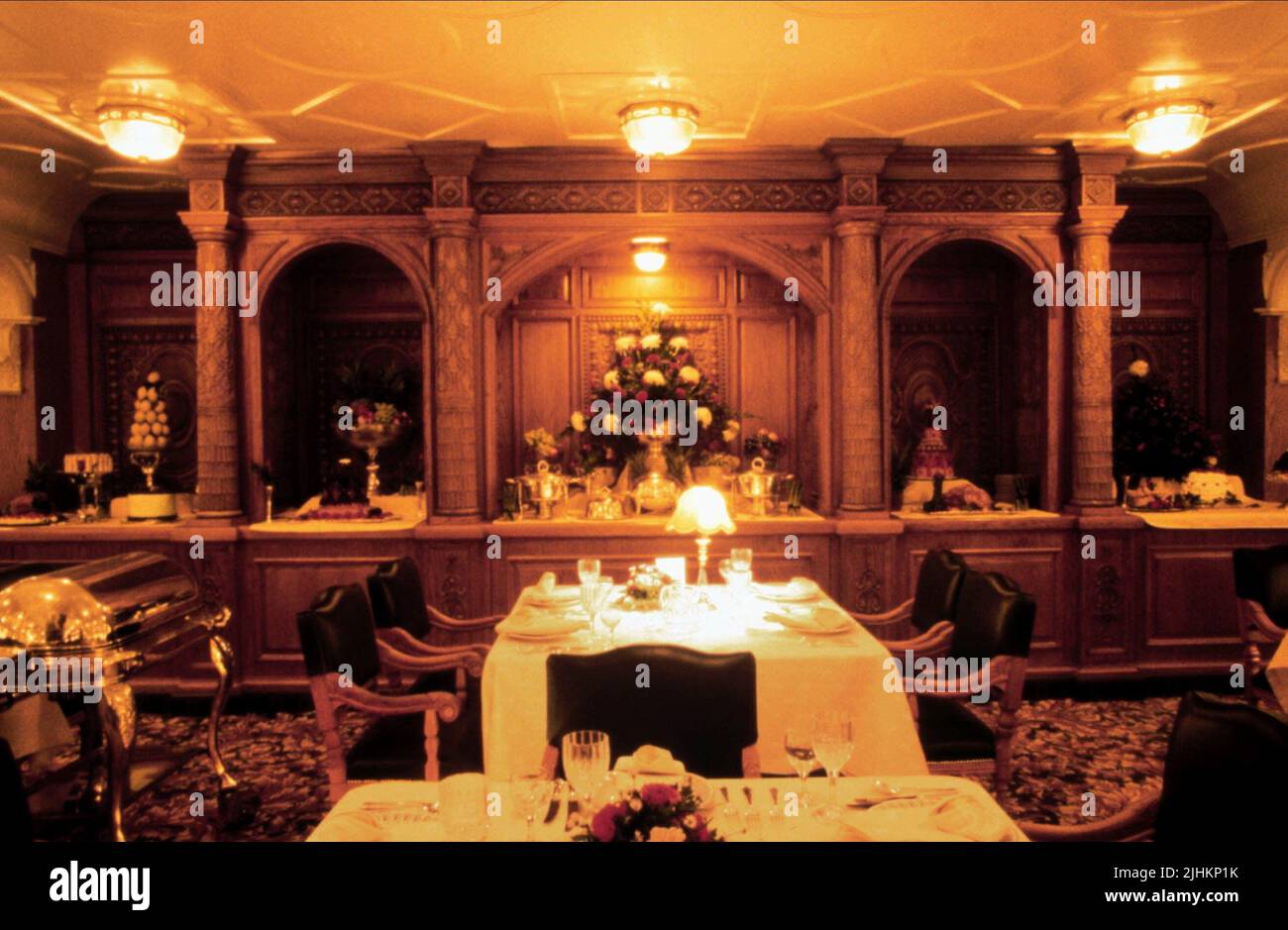 SCÈNE DE TABLE DE DÎNER, TITANIC, 1997 Banque D'Images