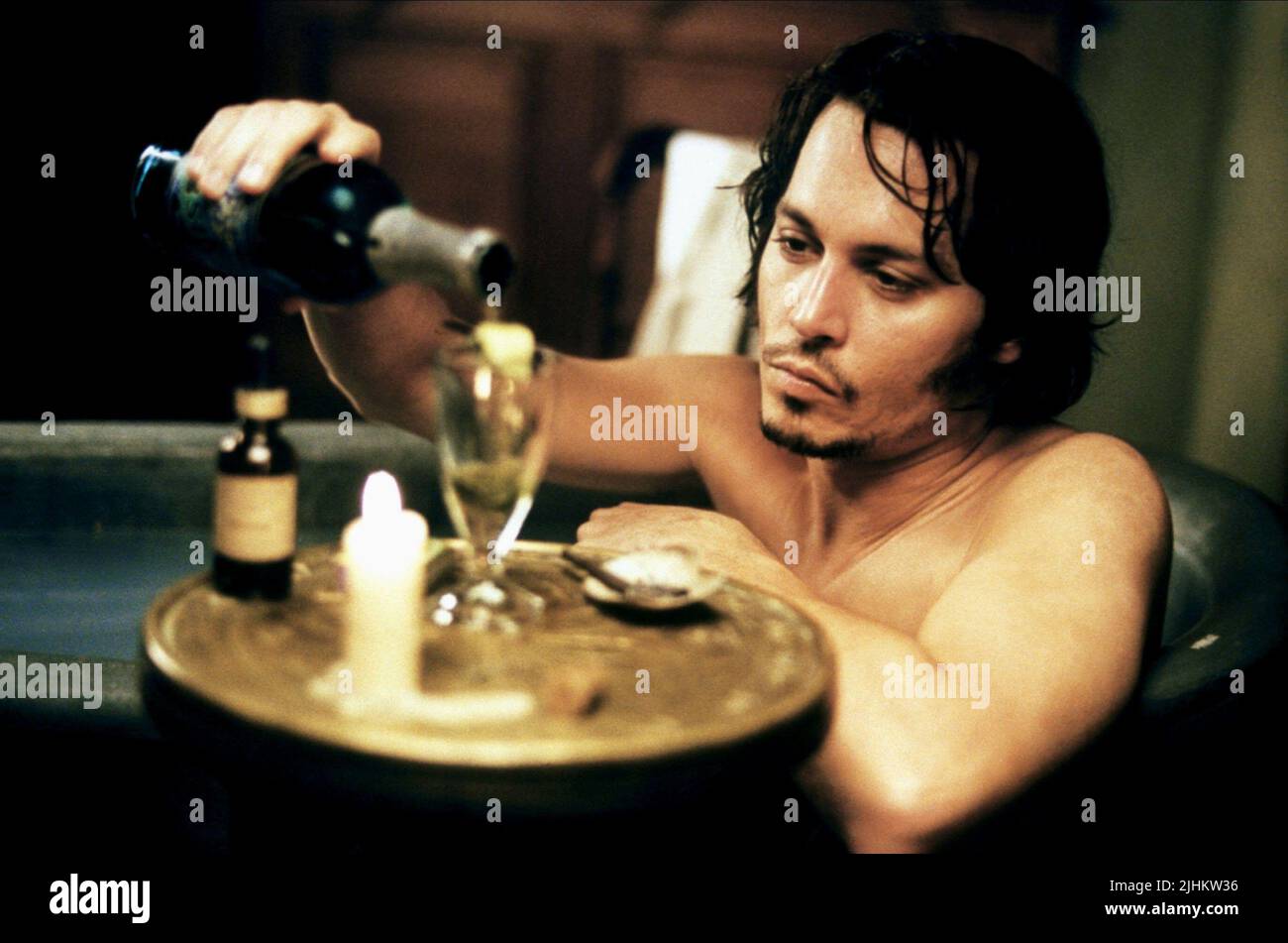 JOHNNY DEPP, de l'enfer, 2001 Banque D'Images