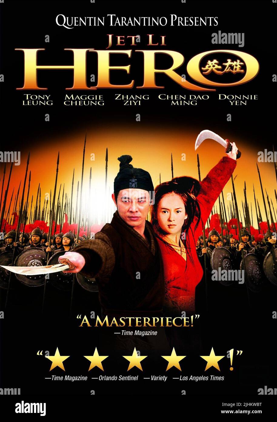 JET Li, Zhang Ziyi, héros de l'affiche, 2002 Banque D'Images