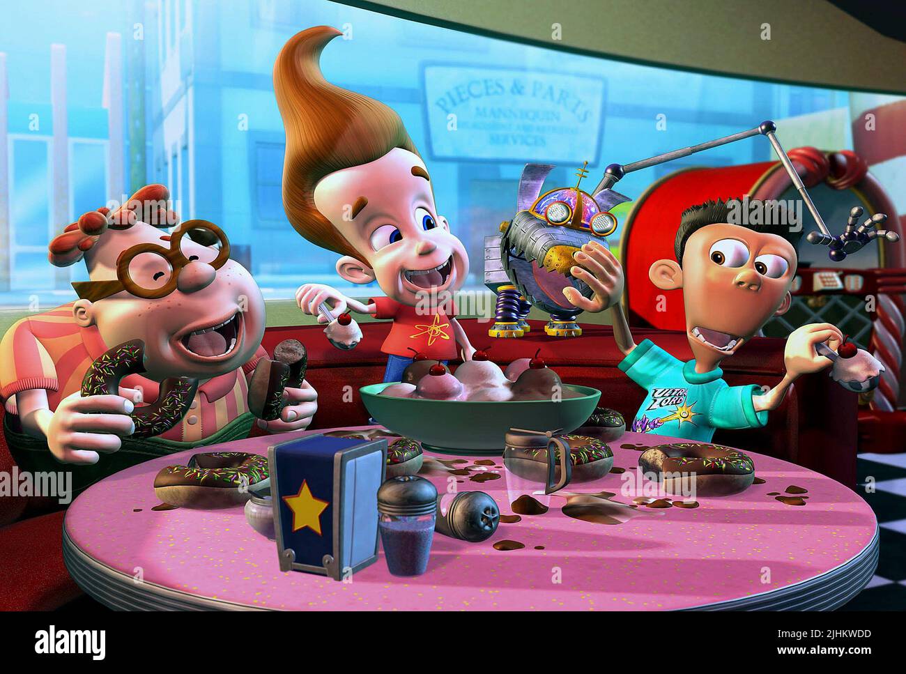 CARL, Jimmy, GODDARD, SHEEN, JIMMY NEUTRON : BOY GENIUS, 2001 Banque D'Images