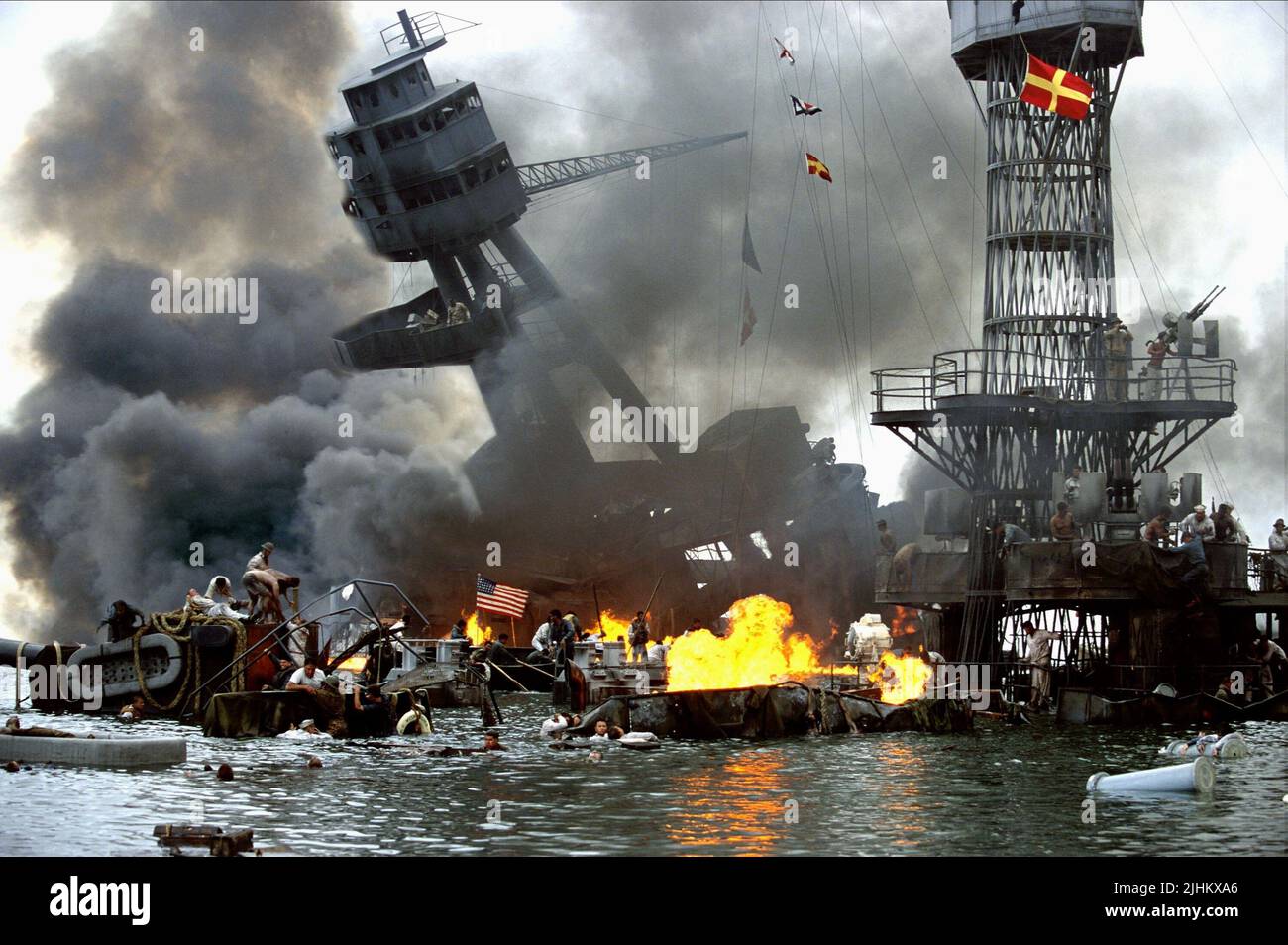 L'attaque japonaise sur Pearl Harbour, scène, 2001 Banque D'Images