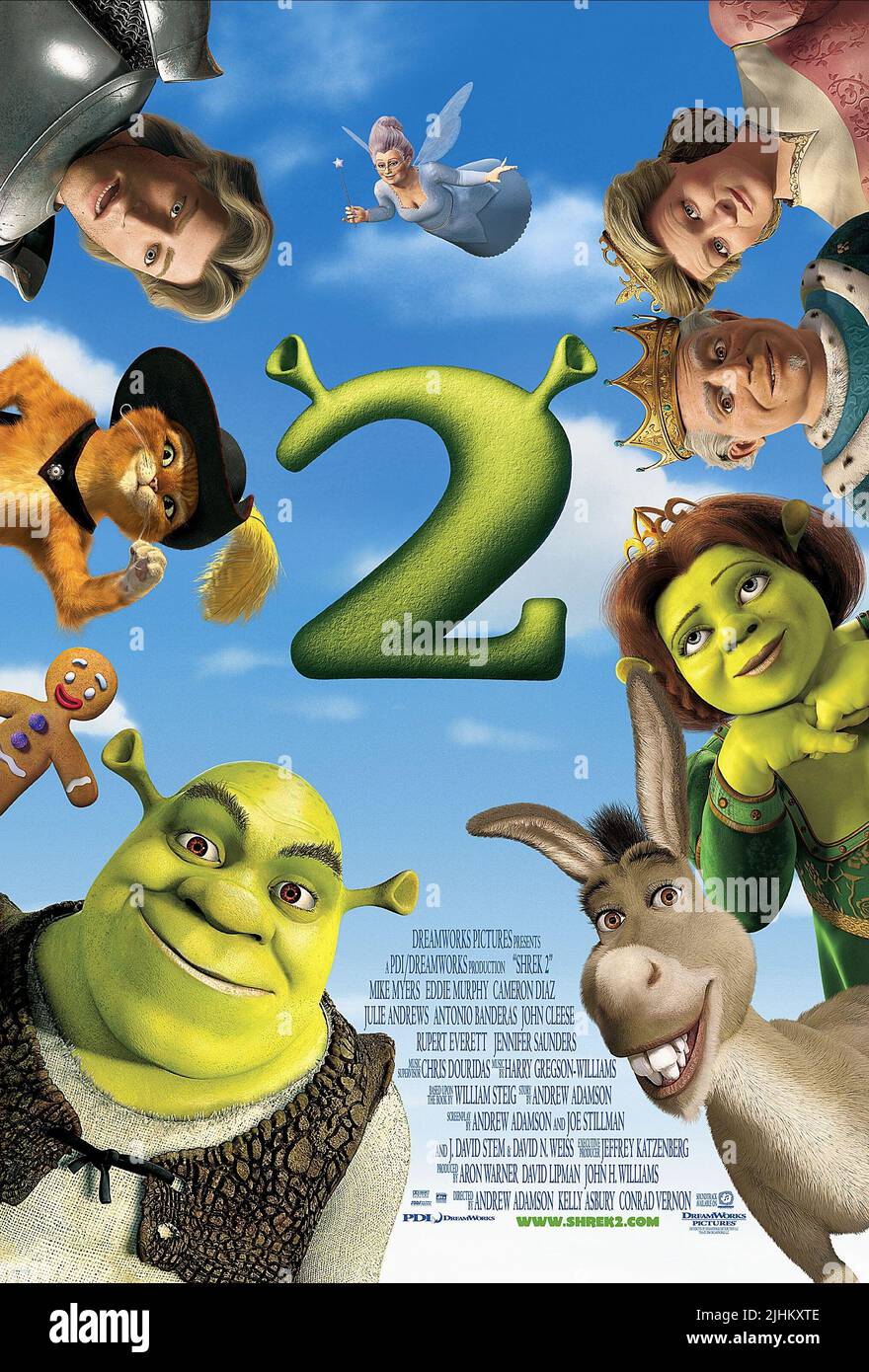 SHREK,HOMME,BOTTES,CHARME,MARRAINE,REINE,ROI,FIONA,ÂNE, SHREK 2, 2004 Banque D'Images