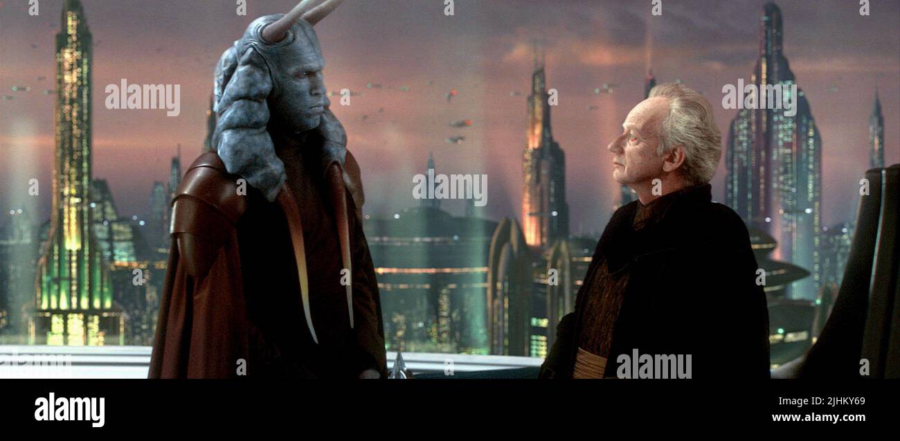 DAVID BOWERS, IAN MCDIARMID, Star Wars : Episode II - L'ATTAQUE DES CLONES, 2002 Banque D'Images