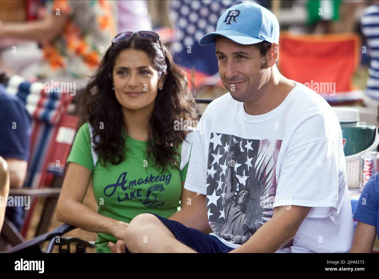 SALMA HAYEK, ADAM SANDLER, GRANDES PERSONNES, 2010 Banque D'Images