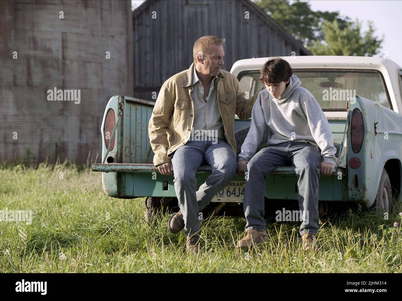 KEVIN COSTNER, DYLAN SPRAYBERRY, HOMME D'ACIER, 2013 Banque D'Images