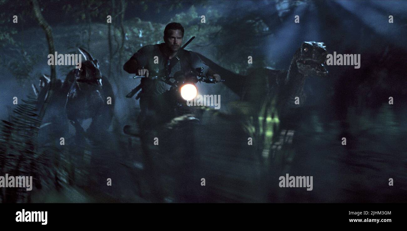 CHRIS PRATT, JURASSIC WORLD, 2015 Banque D'Images