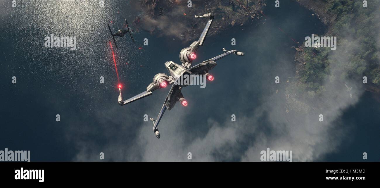 TIE FIGHTER, X-wing, Star Wars : Episode VII - LA FORCE se réveille, 2015 Banque D'Images