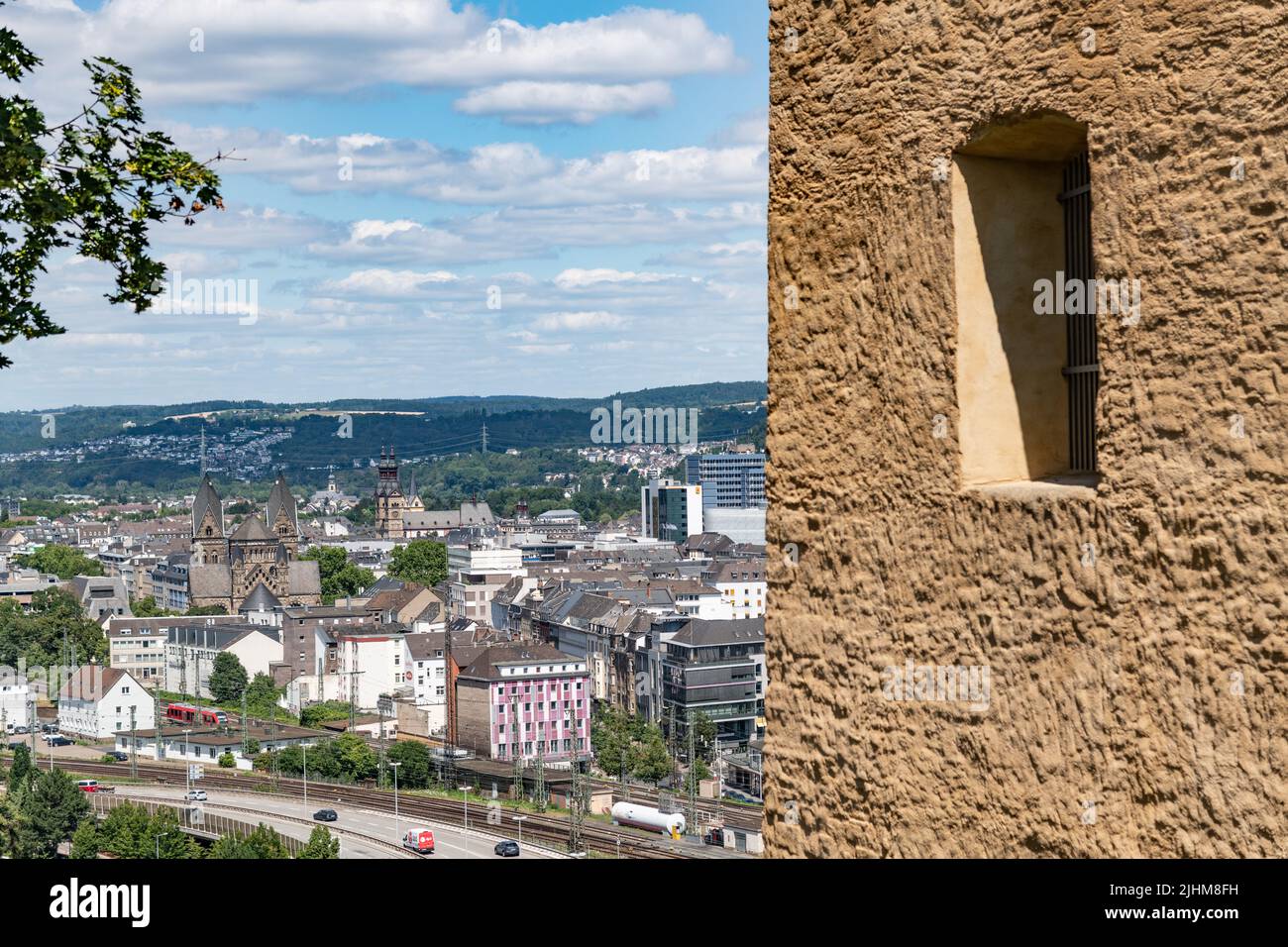 Ville de Koblenz à Rheinland Pfalz, Allemagne Banque D'Images
