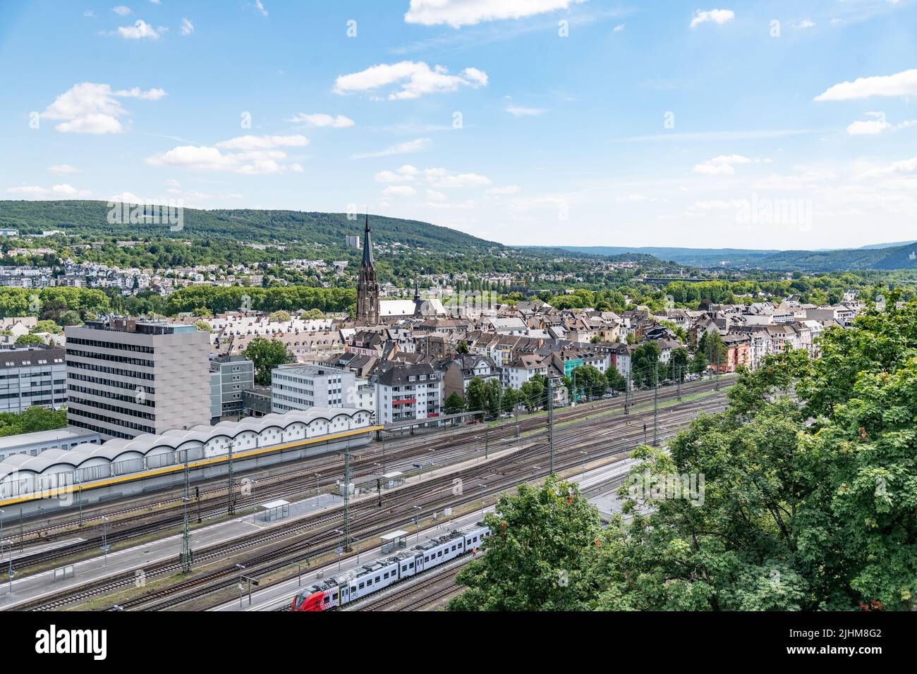 Ville de Koblenz à Rheinland Pfalz, Allemagne Banque D'Images