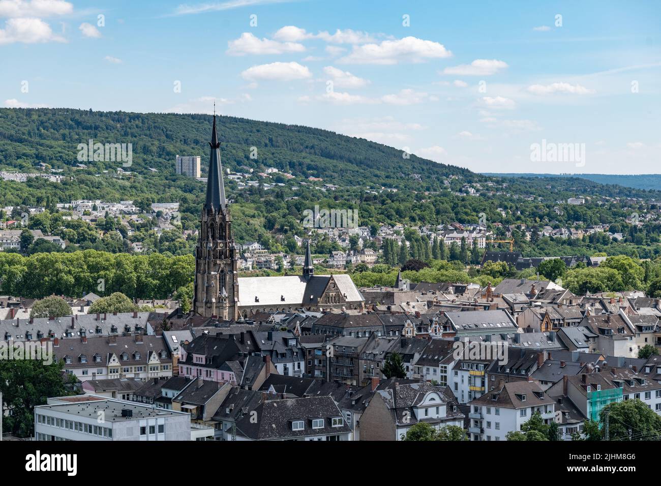Ville de Koblenz à Rheinland Pfalz, Allemagne Banque D'Images