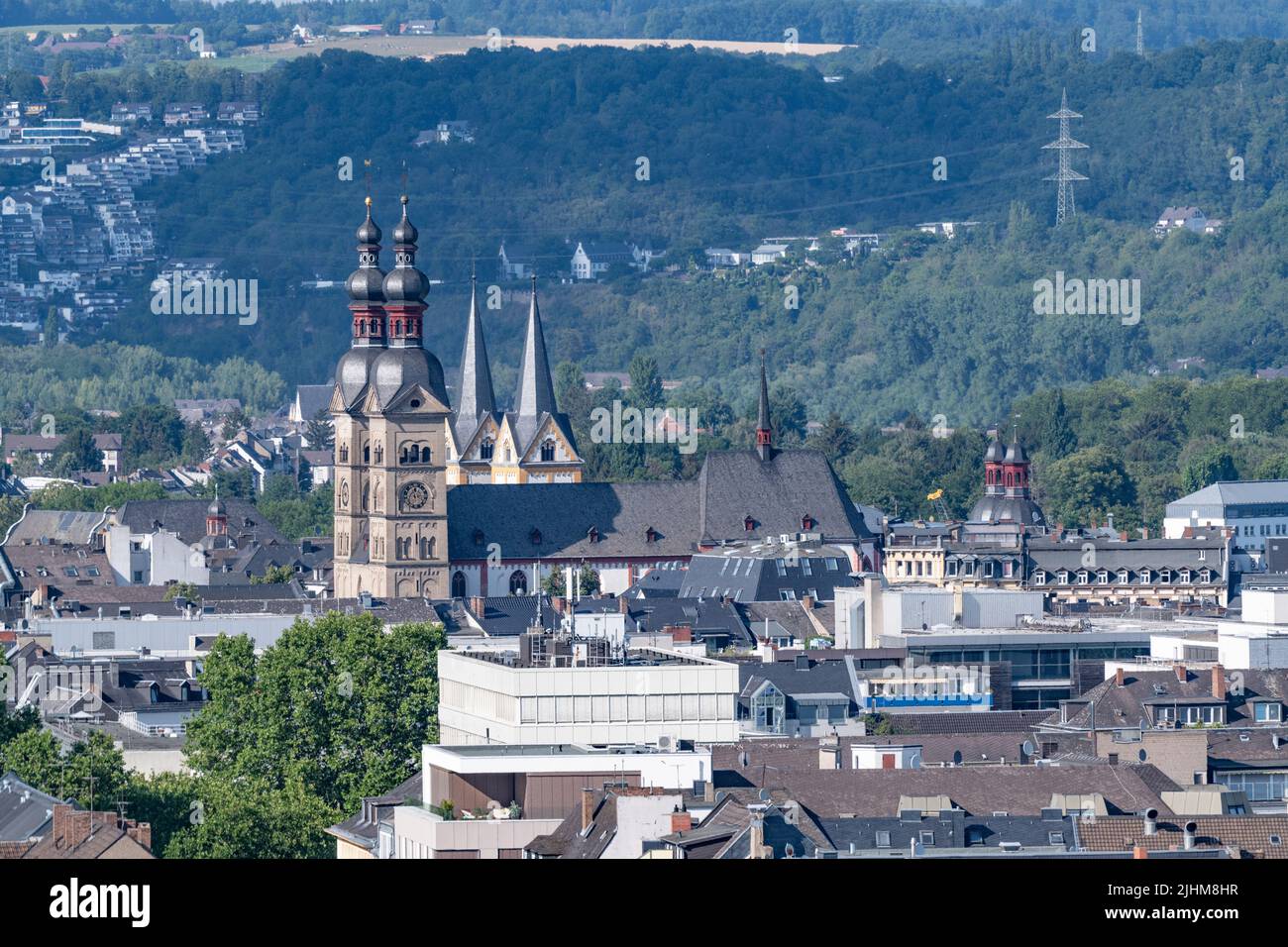 Ville de Koblenz à Rheinland Pfalz, Allemagne Banque D'Images