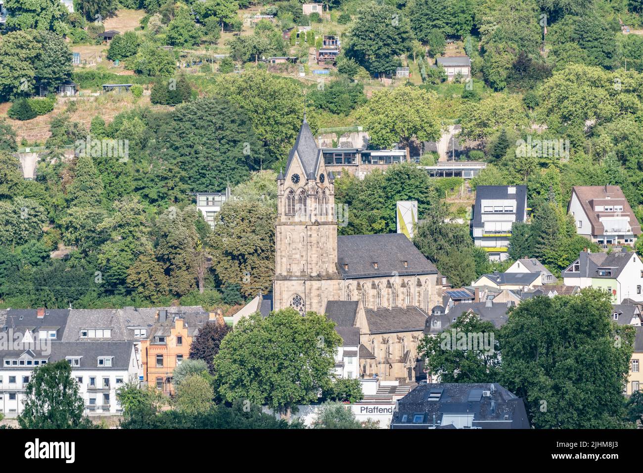 Ville de Koblenz à Rheinland Pfalz, Allemagne Banque D'Images