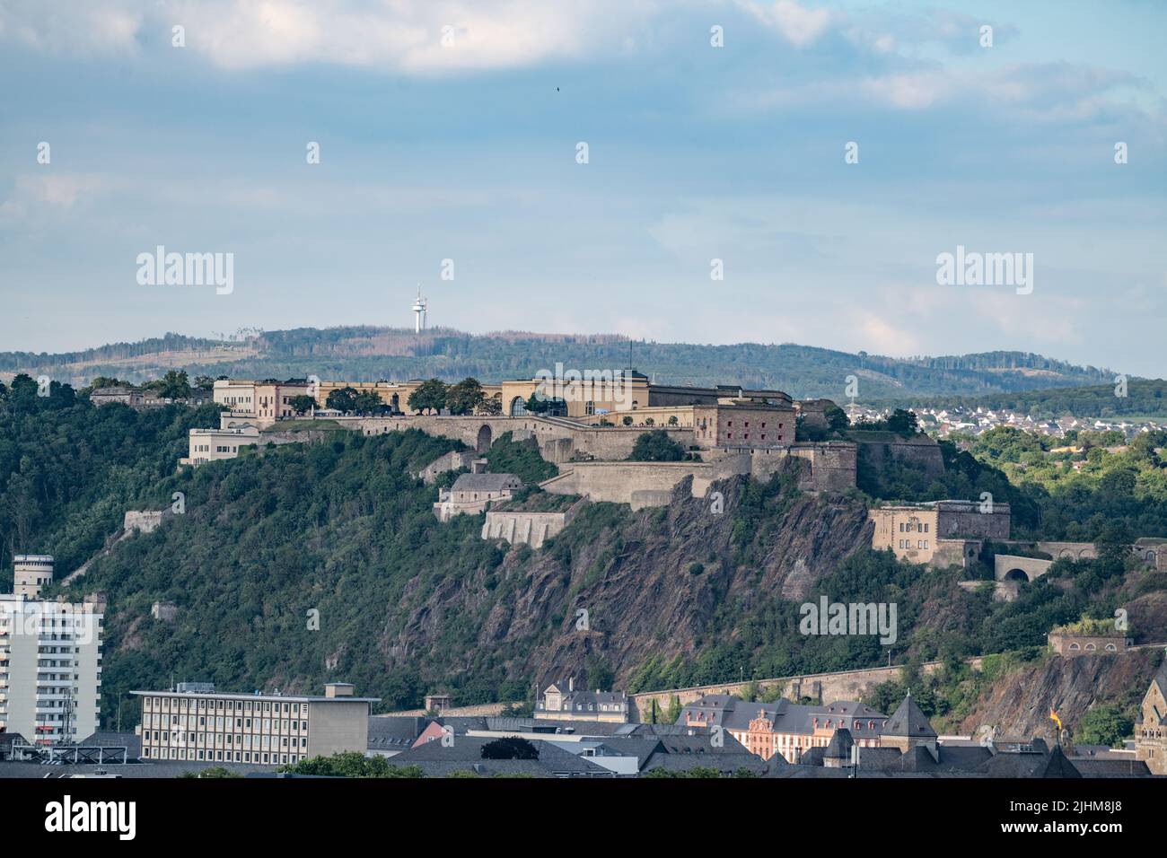 Ville de Koblenz à Rheinland Pfalz, Allemagne Banque D'Images