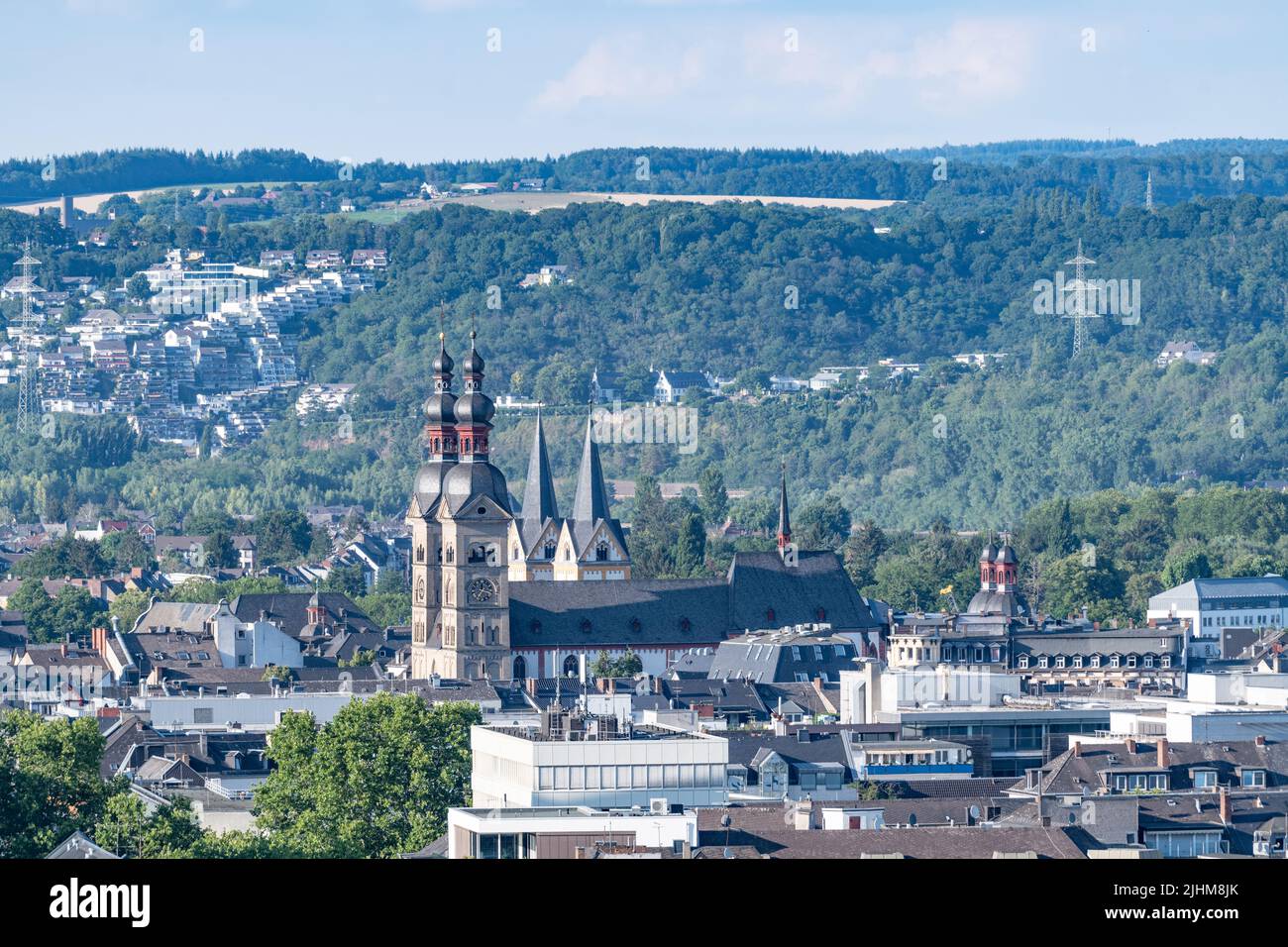 Ville de Koblenz à Rheinland Pfalz, Allemagne Banque D'Images