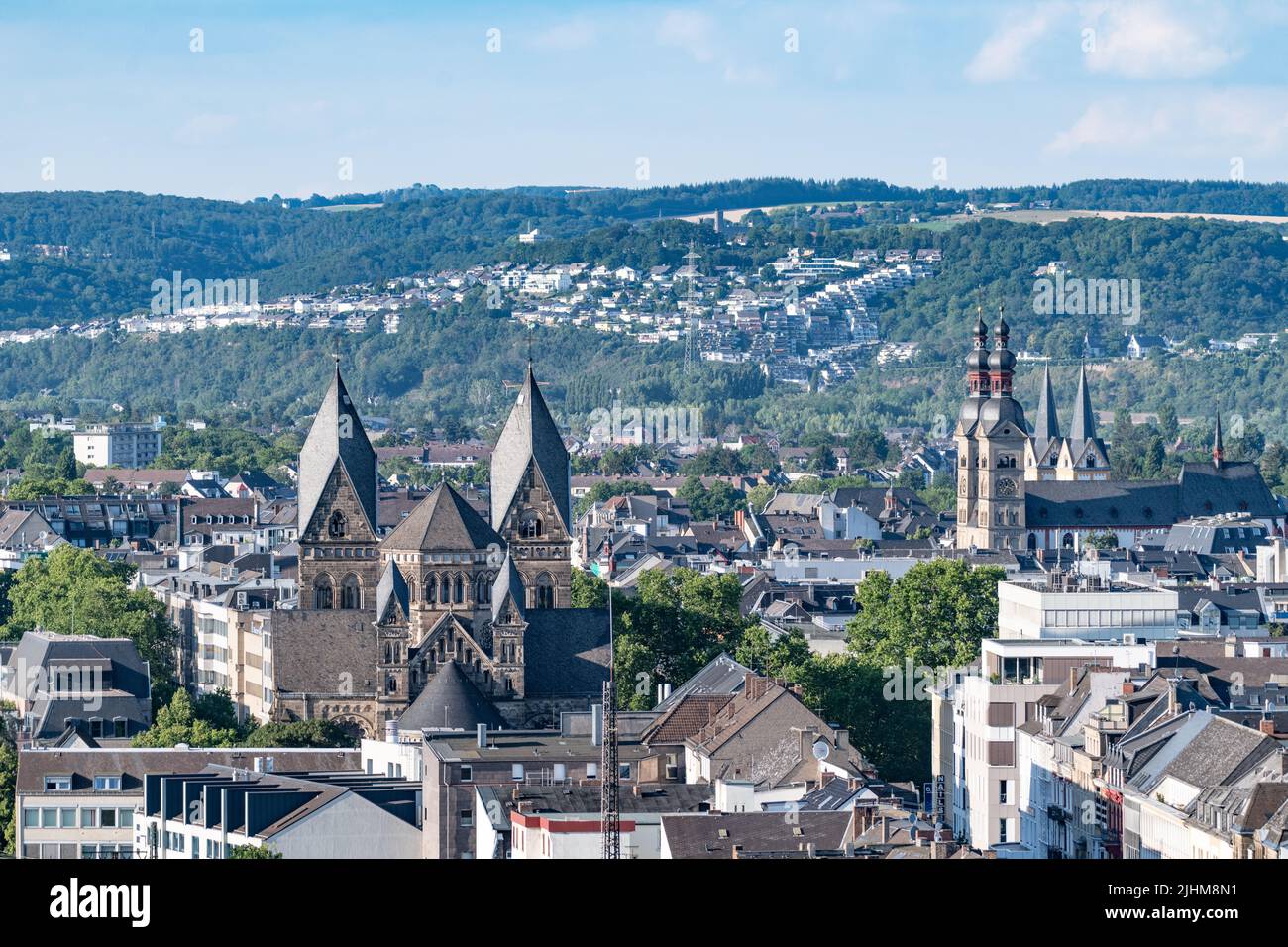 Ville de Koblenz à Rheinland Pfalz, Allemagne Banque D'Images