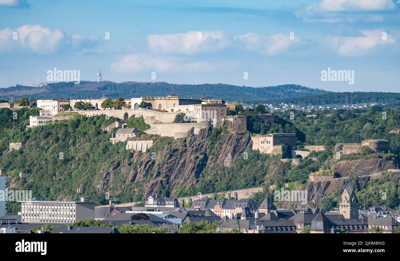 Ville de Koblenz à Rheinland Pfalz, Allemagne Banque D'Images