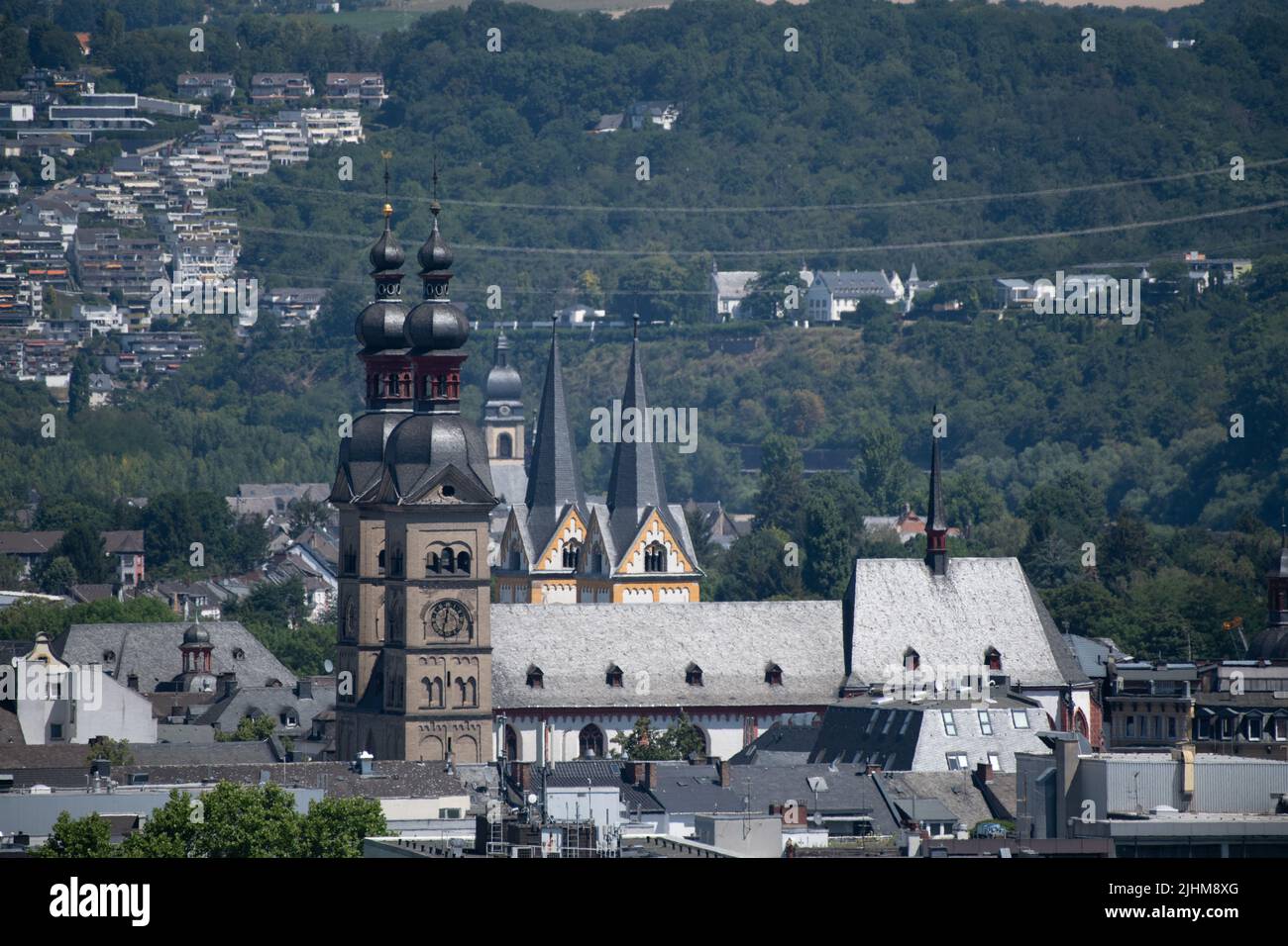 Ville de Koblenz à Rheinland Pfalz, Allemagne Banque D'Images