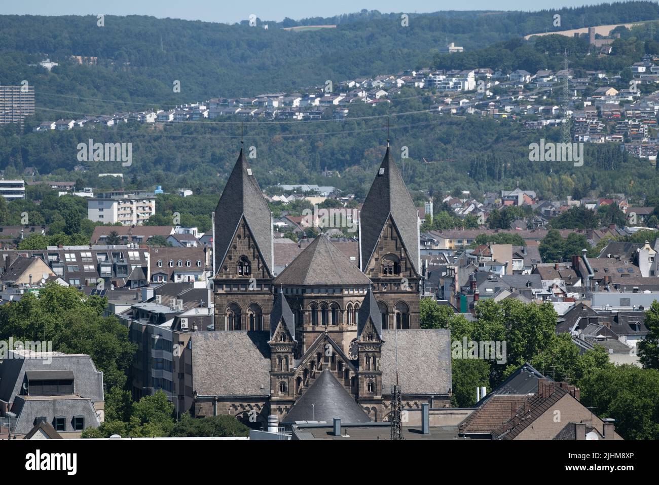 Ville de Koblenz à Rheinland Pfalz, Allemagne Banque D'Images