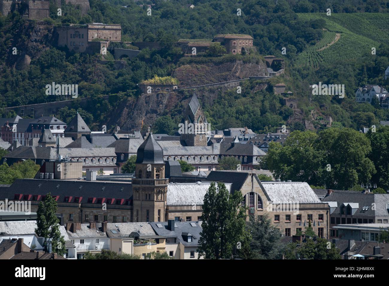 Ville de Koblenz à Rheinland Pfalz, Allemagne Banque D'Images