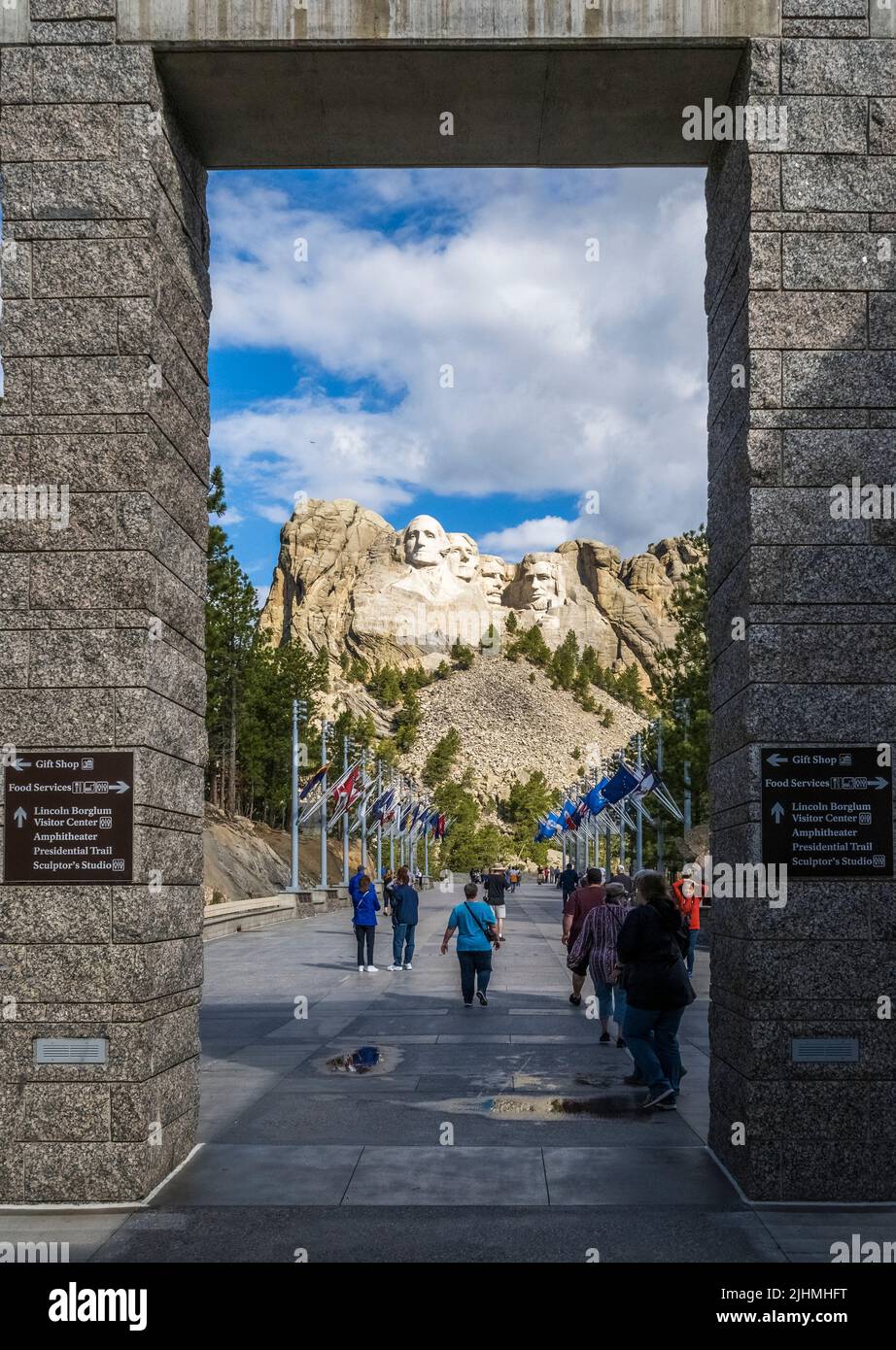 Mémorial national de Mount Rushmore dans les Black Hills du Dakota du Sud des États-Unis Banque D'Images