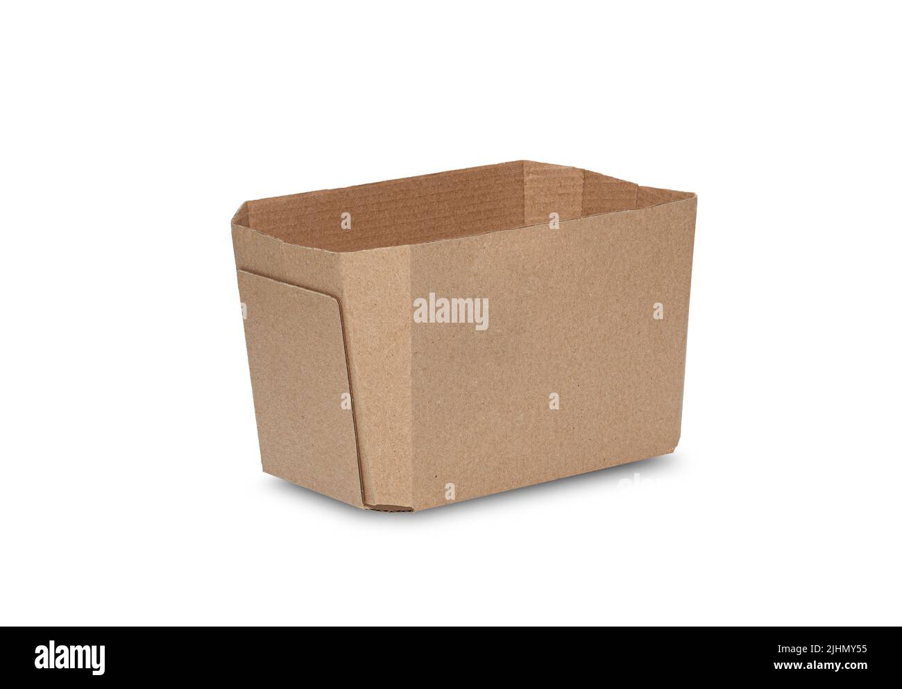 Carton ondulé. Carton. Emballage en carton. Boîtes en carton. Emballage écologique. Isolé sur fond blanc. Avec masque Banque D'Images