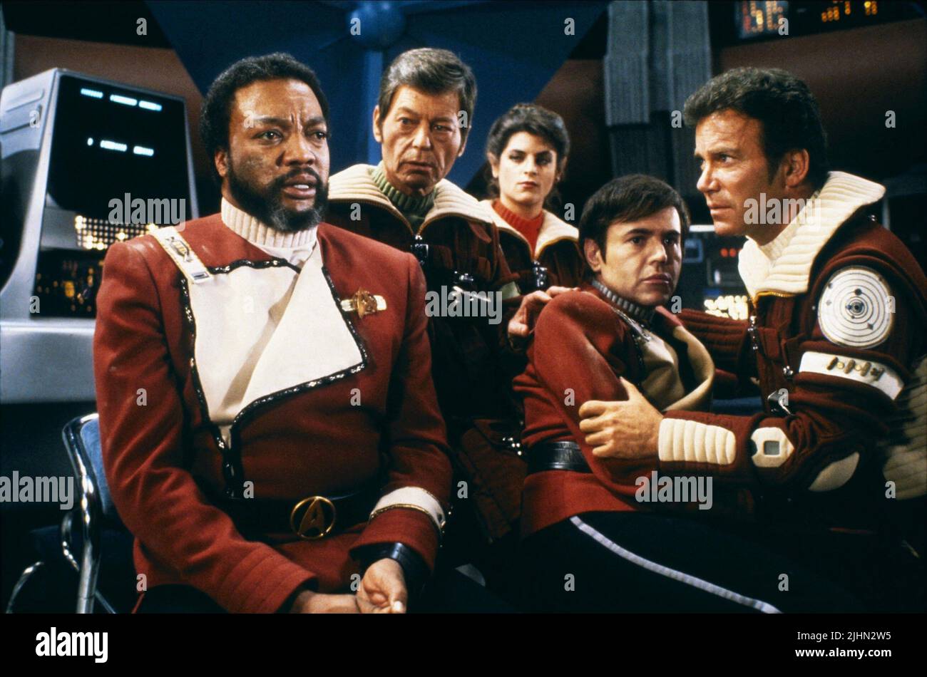 PAUL WINFIELD, DEFOREST KELLEY, Walter Koenig, William SHATNER, Star Trek II : LA COLÈRE DE KHAN, 1982 Banque D'Images