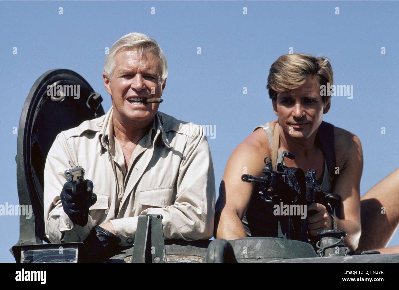 GEORGE PEPPARD, Dirk Benedict, LE A-Team, 1984 Banque D'Images