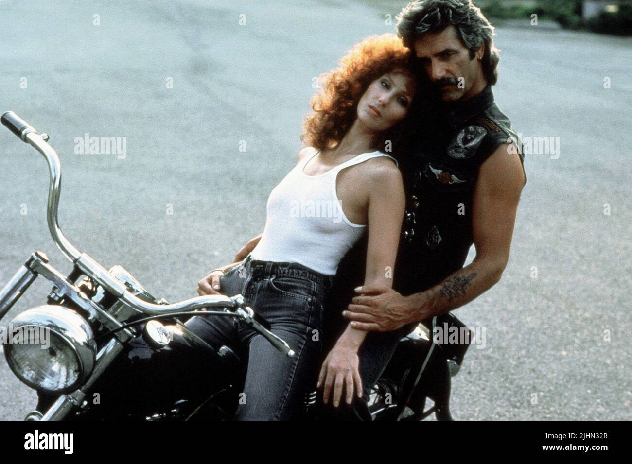 CHER, SAM ELLIOTT, masque, 1985 Banque D'Images