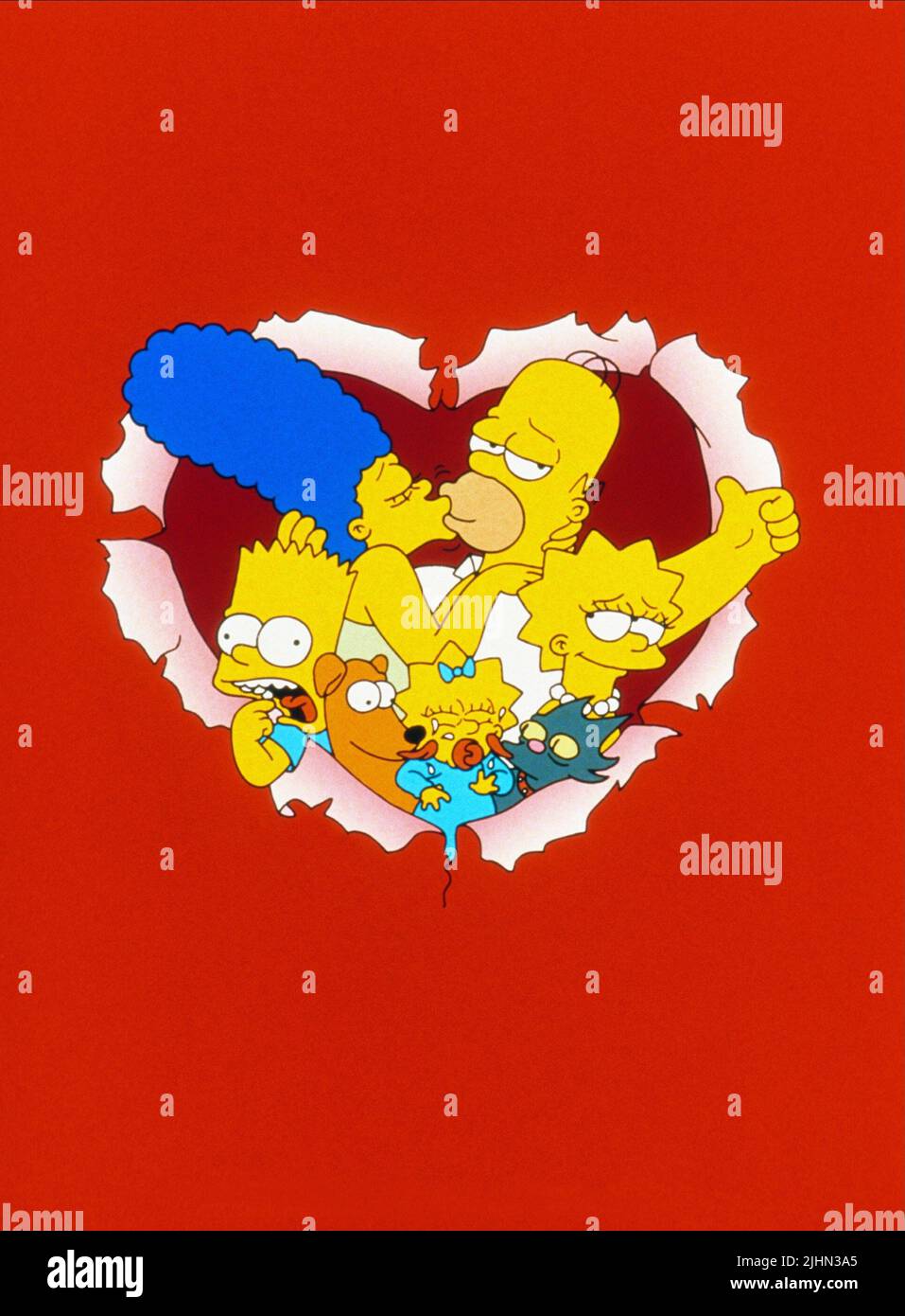 BART, PETITE AIDE DU PÈRE NOËL, MARGE, MAGGIE, HOMER, BOULE DE NEIGE, LISA SIMPSON, THE SIMPSONS, 1989 Banque D'Images