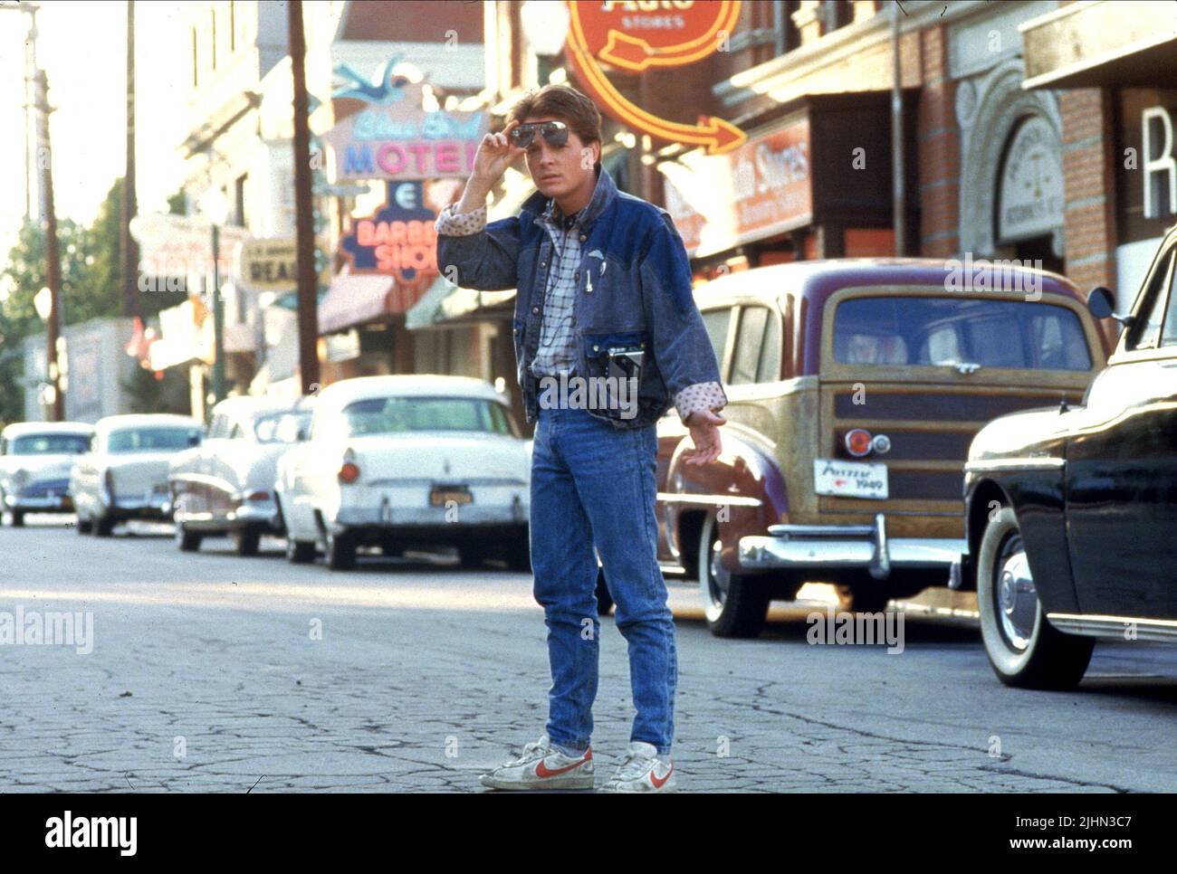 MICHAEL J. FOX, RETOUR VERS LE FUTUR, 1985 Banque D'Images