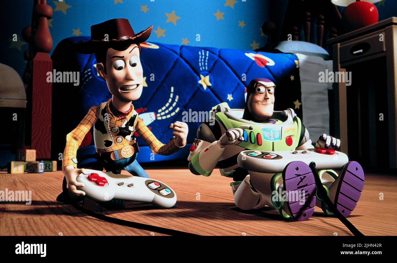WOODY, Buzz Lightyear, TOY STORY 2, 1999 Banque D'Images