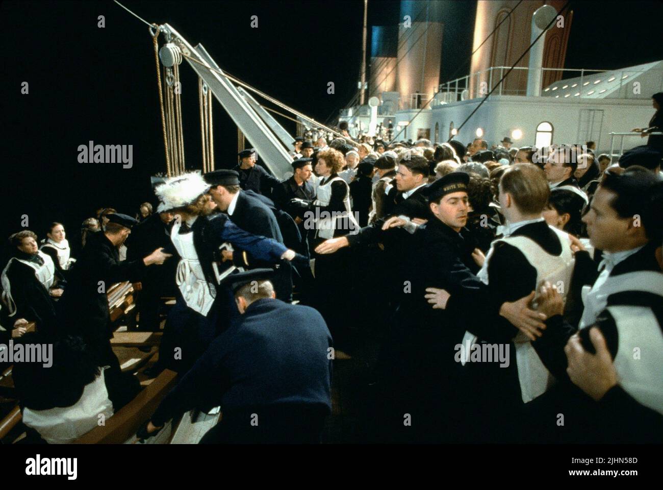 Abandonner le navire de l'équipage, TITANIC, 1997 Banque D'Images