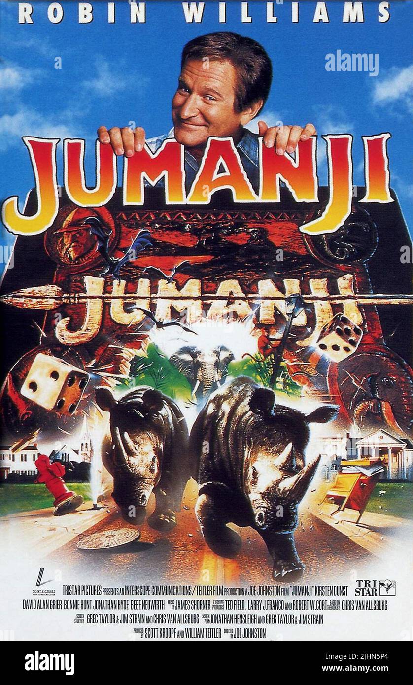 AFFICHE ROBIN WILLIAMS, JUMANJI, 1995 Photo Stock Alamy AFFICHE ROBIN WILLIAMS, JUMANJI, 1995 Photo Stock Alamy
