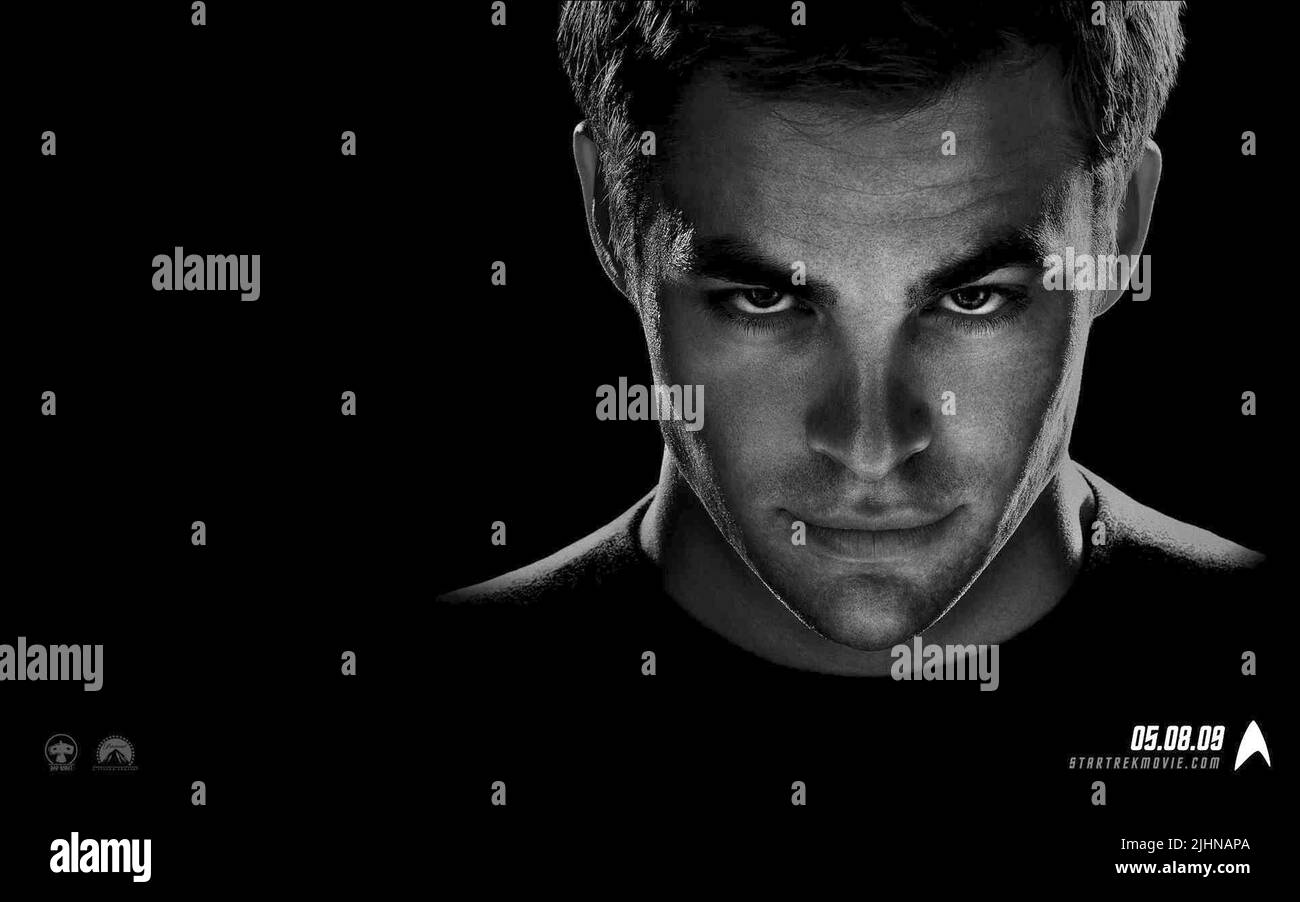 CHRIS PINE POSTER, STAR TREK, 2009 Banque D'Images