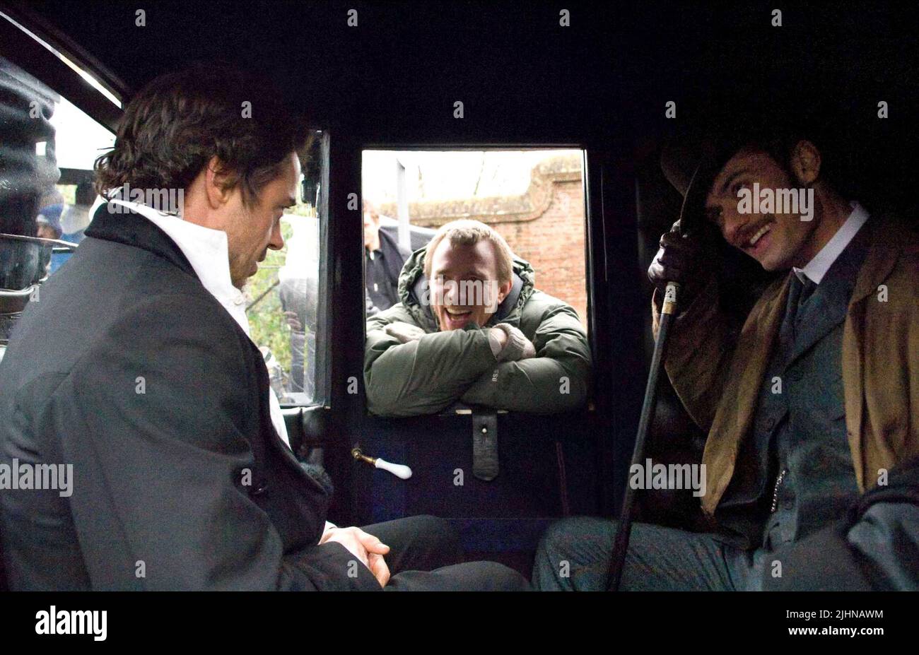 ROBERT DOWNEY JR., Jude Law, Guy Ritchie, SHERLOCK HOLMES, 2009 Banque D'Images